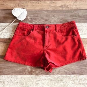 Forever 21 Red Corduroy Size 6 Summer Staple Shorts